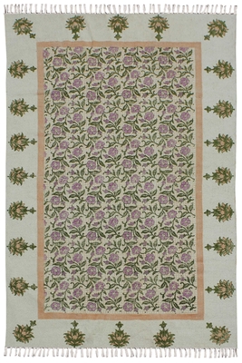Kitchen Area rug Floral print rug Custom rug Dining room rug Cotton area rug 1