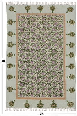 Kitchen Area rug Floral print rug Custom rug Dining room rug Cotton area rug 3