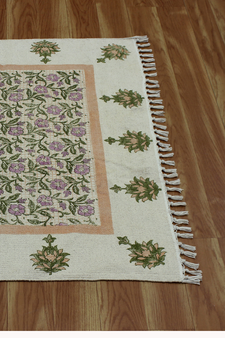 Kitchen Area rug Floral print rug Custom rug Dining room rug Cotton area rug