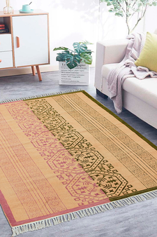 Home D�cor Cotton area rug Indian rug Outdoor rug Living room rug Kitchen rug