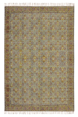 Natural Cotton area rug Yellow area rug Indian rug Dining room rug Outdoor rug 1