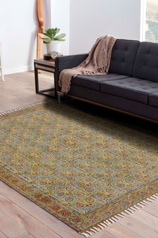 Natural Cotton area rug Yellow area rug Indian rug Dining room rug Outdoor rug