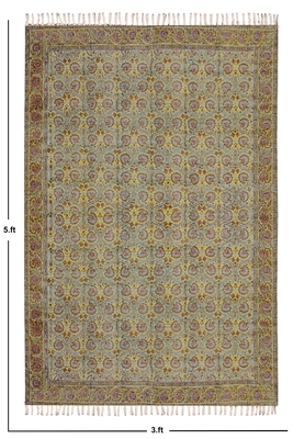 Natural Cotton area rug Yellow area rug Indian rug Dining room rug Outdoor rug 3
