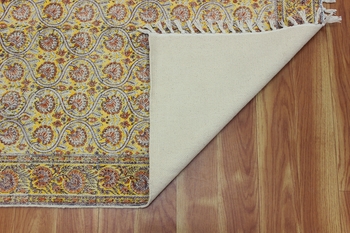 Natural Cotton area rug Yellow area rug Indian rug Dining room rug Outdoor rug 4