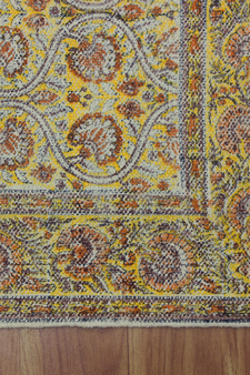 Natural Cotton area rug Yellow area rug Indian rug Dining room rug Outdoor rug