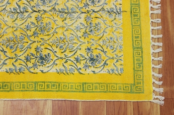 Yoga garden area rug Cotton area rug Handmade rug Dining room rug Outdoor rug 5