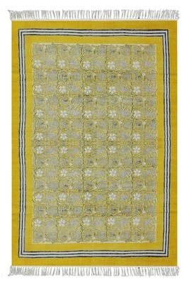Floral rug Cotton area rug Kitchen area rug Handmade rug Outdoor rug Yoga garden mat 1