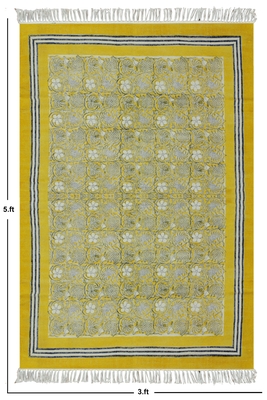 Floral rug Cotton area rug Kitchen area rug Handmade rug Outdoor rug Yoga garden mat 3