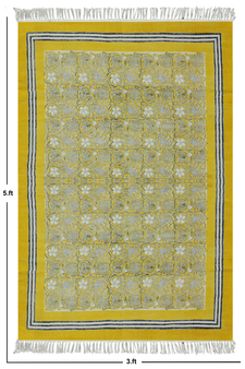 Floral rug Cotton area rug Kitchen area rug Handmade rug Outdoor rug Yoga garden mat