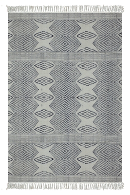 Geometric area rug Cotton area rug  Handmade rug Dining room rug Kitchen rug 1