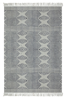 Geometric area rug Cotton area rug  Handmade rug Dining room rug Kitchen rug