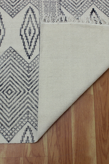 Geometric area rug Cotton area rug  Handmade rug Dining room rug Kitchen rug