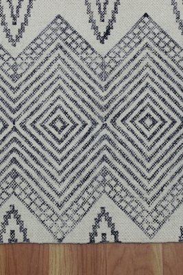 Geometric area rug Cotton area rug  Handmade rug Dining room rug Kitchen rug 5