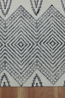 Geometric area rug Cotton area rug  Handmade rug Dining room rug Kitchen rug