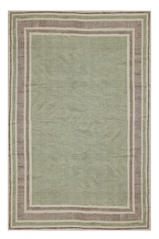 Dining Room Kilim Dhurrie Natural Geometric Area Rug Indian Cotton Carpet