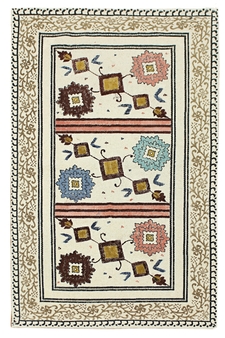 Hand Woven Beige Boho Dhurrie Indian Natural Cotton Rug Yoga Kilim