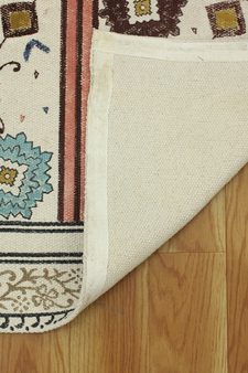 Hand Woven Beige Boho Dhurrie Indian Natural Cotton Rug Yoga Kilim