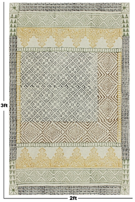 Casavani Pure Cotton Yoga Outdoor Patio Mat Beige Bedroom Area Carpet 3