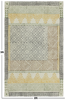 Casavani Pure Cotton Yoga Outdoor Patio Mat Beige Bedroom Area Carpet