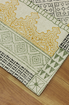 Casavani Pure Cotton Yoga Outdoor Patio Mat Beige Bedroom Area Carpet
