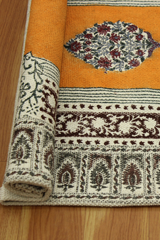 Brown Home Decor Carpet Pure Cotton Dhurrie Traditional Kilim