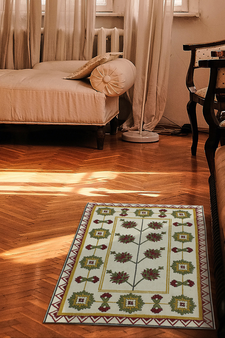 Traditional Kilim Green Dining Area Rugs Living Room Floor Carpet