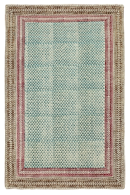 Handmade Blue Cotton Dhurrie Traditional Carpet Garden Yoga Kilim 1