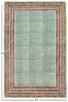 Handmade Blue Cotton Dhurrie Traditional Carpet Garden Yoga Kilim