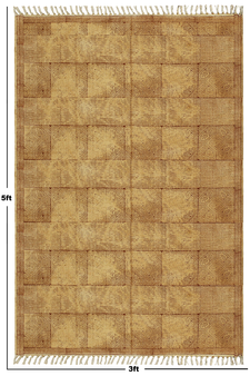 Living Room Cotton Rug Kilim Flat Weave Carpet Geometric Bedroom Rug