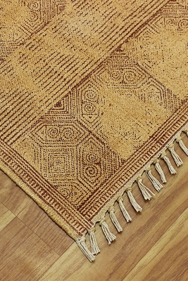 Living Room Cotton Rug Kilim Flat Weave Carpet Geometric Bedroom Rug 5