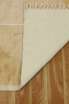 Geometric Rug Brown Kitchen Durries Handmade Custom Cotton Rugs 4