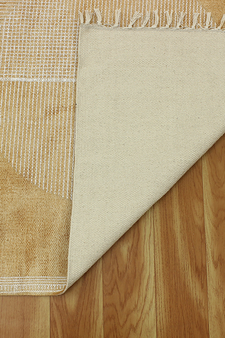Geometric Rug Brown Kitchen Durries Handmade Custom Cotton Rugs