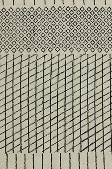 Indian Geometric Hand-Woven Rug Organic Cotton mat Beige Eco Friendly Dhurrie