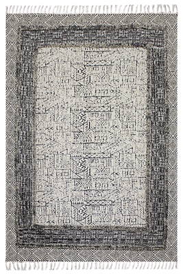 Indian Beige Cotton Carpet Hand Block Print Rug Eco Friendly Dhurrie Outdoor Kilim 1
