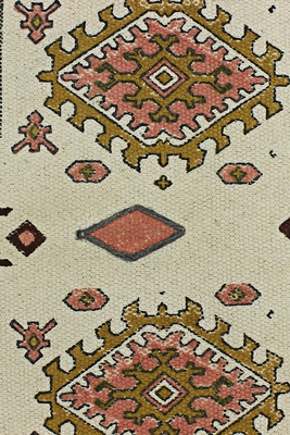 Indian Cotton Durries Traditional Beige Kilim Living Room Rug Custom Area Rug 5