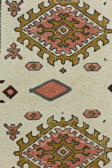 Indian Cotton Durries Traditional Beige Kilim Living Room Rug Custom Area Rug
