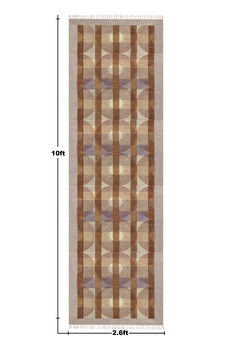 Casavani Beige Handmade Pure Cotton Durries Geometric Rugs Garden Area Rug