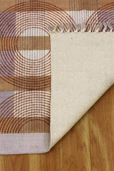 Casavani Beige Handmade Pure Cotton Durries Geometric Rugs Garden Area Rug
