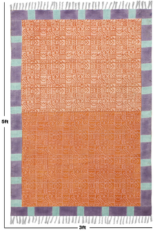 Casavani Pink Home Decor Carpet Pure Cotton Dhurrie Traditional Kilim