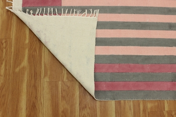 Casavani Beige Cotton Dhurrie Traditional Carpet Garden Yoga Kilim 4