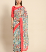 Blue Sophesticated Partywear Saree For Wedding Season