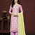 Pink Colour Banarasi Silk Salwaar Kameez With Beautiful woven Work