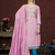Pink Colour Glass Cotton Salwaar Kameez With Beautiful embroidered Work