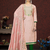 Peach Colour Glass Cotton Salwaar Kameez With Beautiful embroidered Work