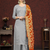 Grey Colour Banarasi Silk Salwaar Kameez For Trendy Fashion Looks