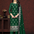 Embroidery With Hand Work Modal Chanderi Salwaar Kameez In Girlish Green Colour