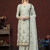Grey Colour Modal Chanderi Salwaar Kameez With Embroidery And Hand Work