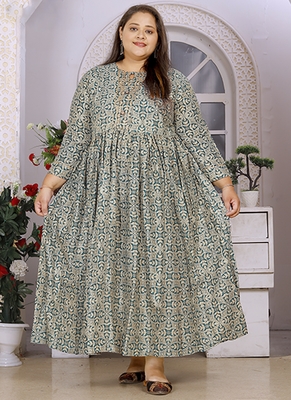 Morpich Colour Ethnic Plus size Kurti With Fashionable Print Work 1