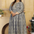 Blue Colour Ethnic Plus size Kurti With Fashionable Print Work