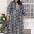 Blue Colour Ethnic Plus size Kurti With Fashionable Print Work